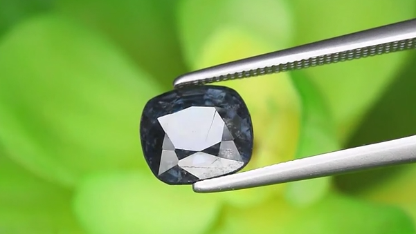 1.94ct 7.5x6.7mm Cushion Natural Greenish Blue Spinel, Myanmar