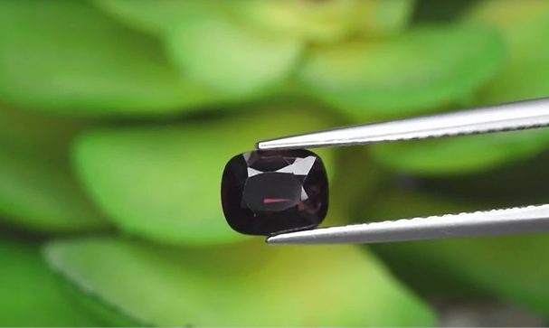 1.24ct 6.2x5mm Cushion Natural Pinkish Purple Spinel, Myanmar