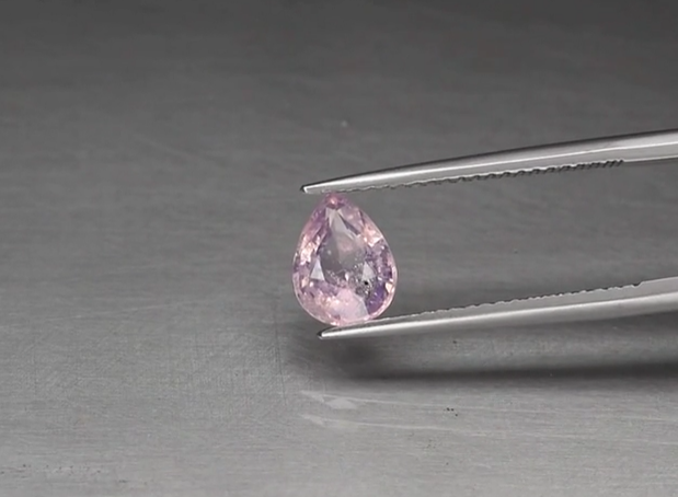 1.20ct 7.6x5.8mm Pear Natural Pinkish Purple Spinel, Myanmar