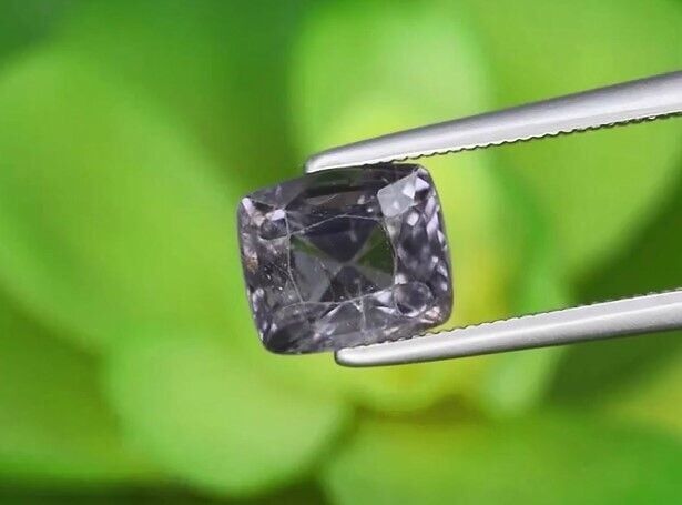 1.84ct 7.3x6.3mm Cushion Natural Purple Spinel, Myanmar