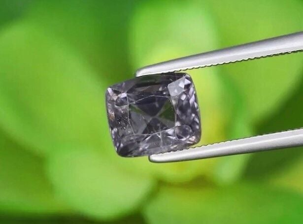 1.84ct 7.3x6.3mm Cushion Natural Purple Spinel, Myanmar