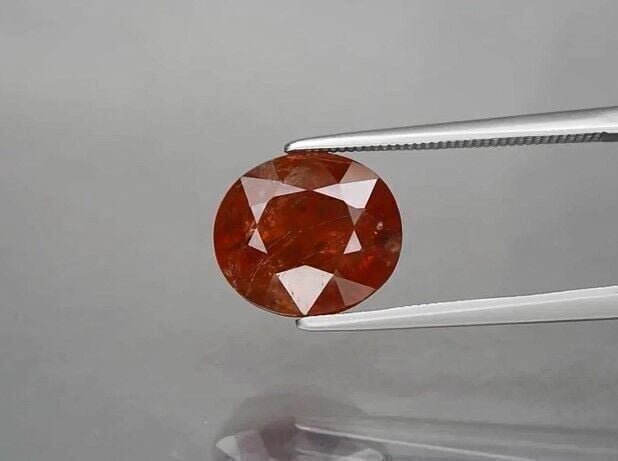 5.56ct 11x9.8mm Oval Natural Medium Orange Spinel, Tanzania