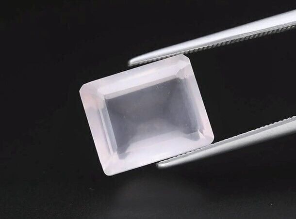 5.62ct 12x10mm Octagon Natural Untreated Pink Rose Quartz, Africa