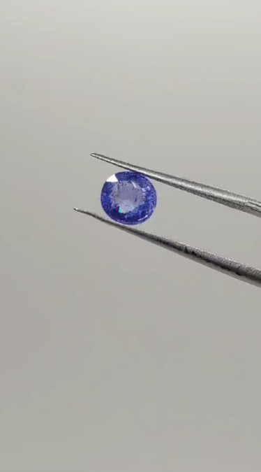 1.05ct 6.20x5.76mm Oval Natural Violet Blue Tanzanite. Tanzania