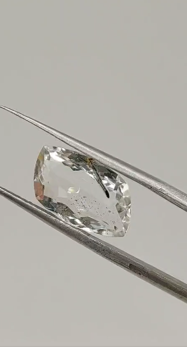 4.15ct 14.2x8.5mm Fancy Natural Black Rutilated Quartz