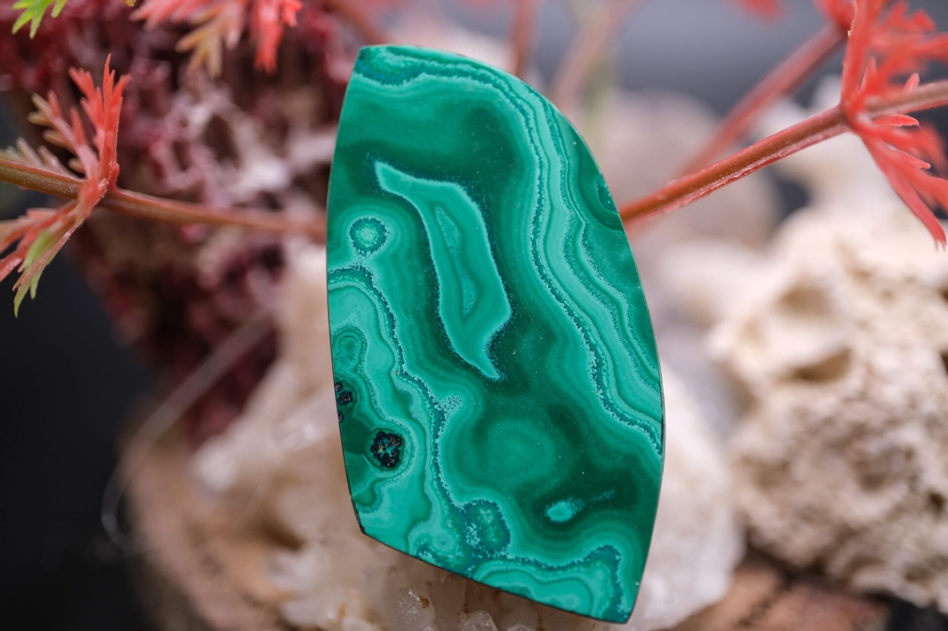 41.40ct 42.3x21.5mm Natural Malachite