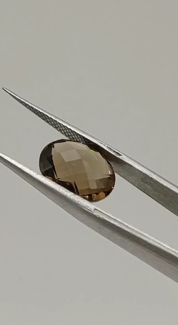 4.05ct 12x10mm Rose Natural Smoky Quartz