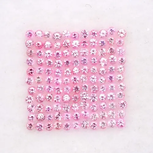 0.67ct  121pcs Lot 1.0mm VS-IF Round Brilliant Natural Pink Spinel - Burma