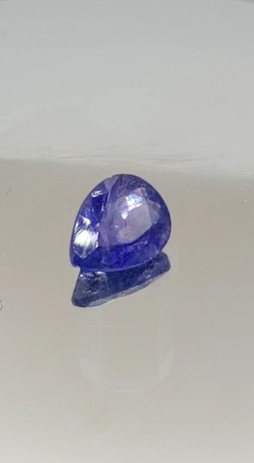 3.05ct 7.8x10.3mm Pear Natural  Tanzanite, Tanzania