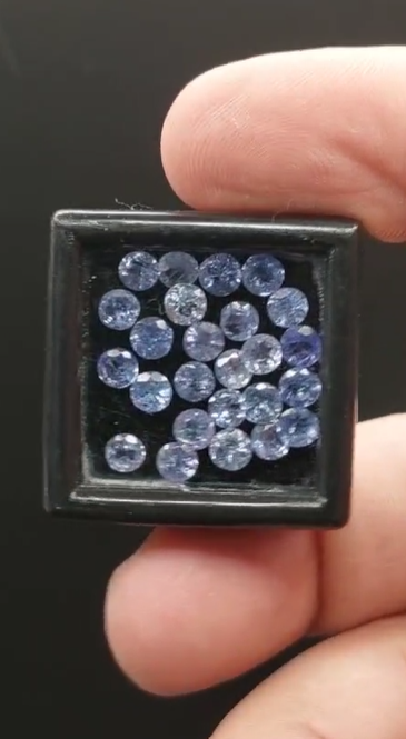 6.35ct 4mm Lot Round Natural Violet Blue Tanzanite