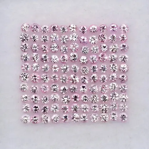 1.00ct  110p Lot 1.2mm VS-IF Round Brilliant Natural Pink Spinel - Burma