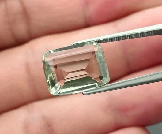 7.07ct 13.8x11mm Octagon Natural Green Quartz, Brazil