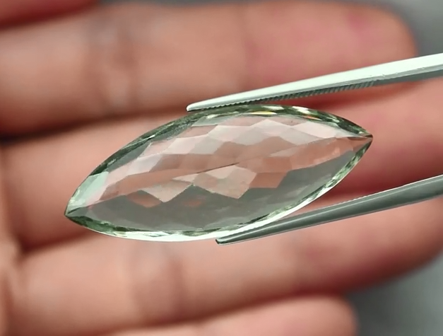 13.80ct 31x12.2mm VS Marquise Natural Green Quartz, Brazil