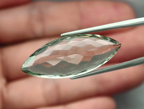 13.80ct 31x12.2mm VS Marquise Natural Green Quartz, Brazil
