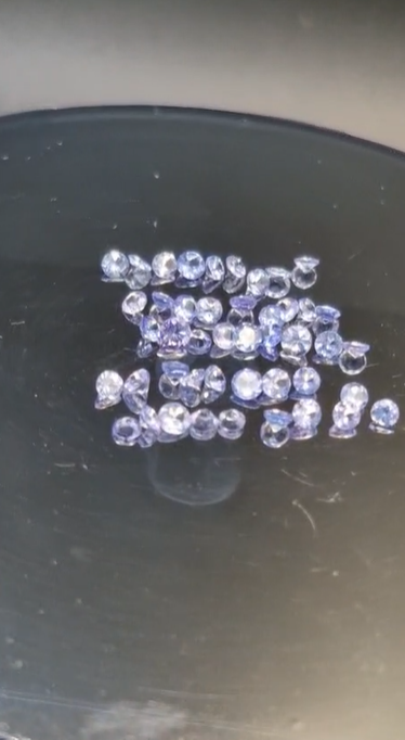 3.09ct 45pcs 2.4 to 2.8mm Round Natural Purplish Blue Tanzanite