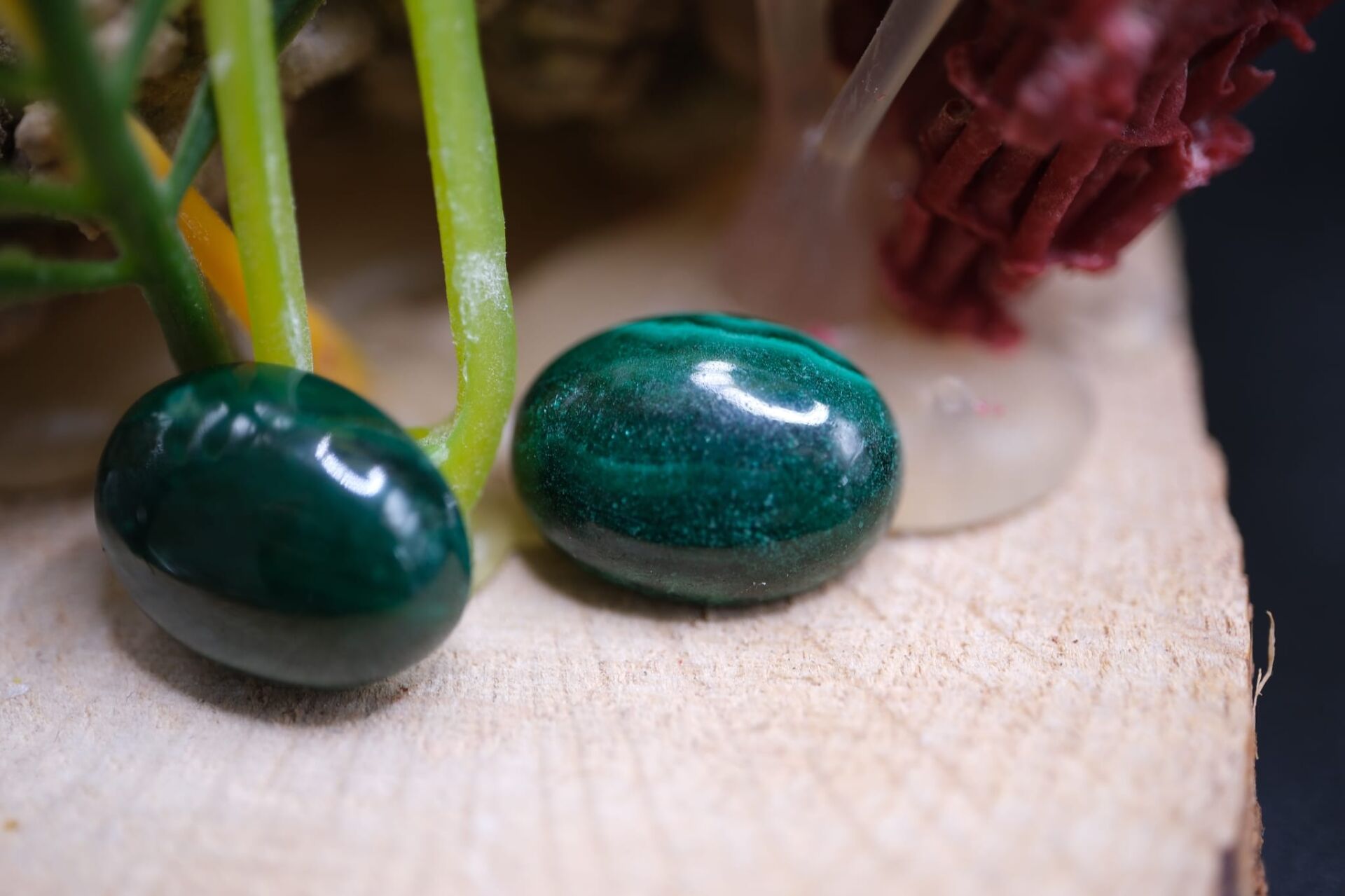 23.75ct 16x11.8mm Oval  Natural Malachite Pair