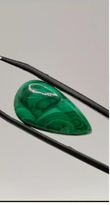 14.25ct 23.5x12.8mm Natural Malachite