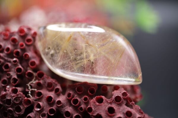 41.40ct 36.2x18.1mm Natural Golden Rutilated Quartz