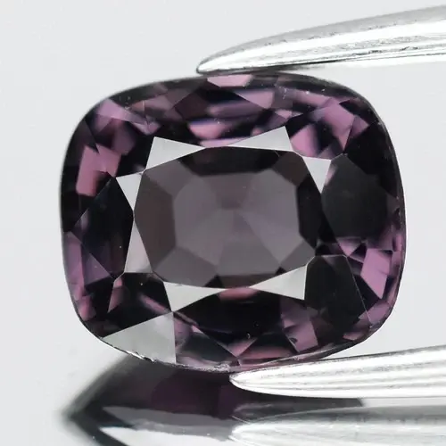 1.15ct 6.7x5.8mm VVS Cushion Natural Purple Spinel - Burma