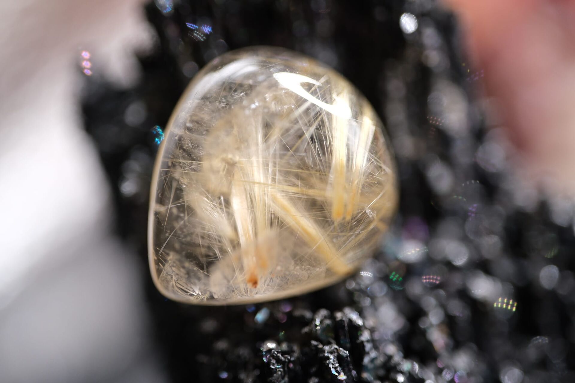 10.50ct 16.3x14.7mm Natural Pear  Golden Rutilated Quartz