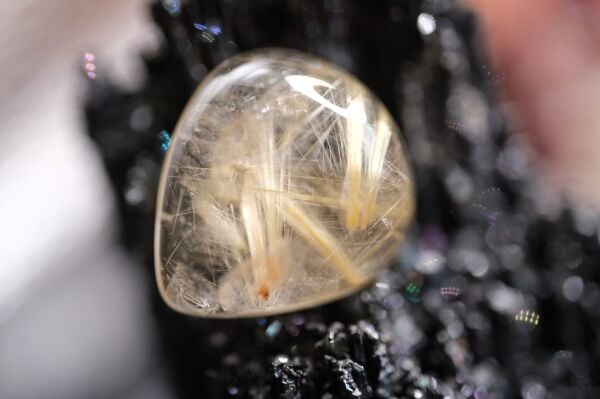 10.50ct 16.3x14.7mm Natural Pear  Golden Rutilated Quartz