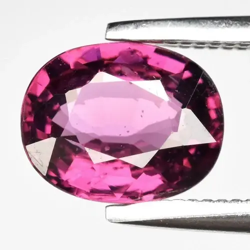 1.16ct 7x5.5mm VS Oval Natural Purplish Pink Rhodolite Garnet - Tanzania Gem