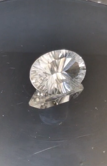 11.05ct 18x12.7mm Oval Concave  Natural Crystal Quartz