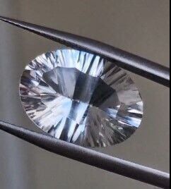 10.45ct 17.7x12.7mm Oval Concave  Natural Crystal Quartz