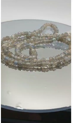 4.65 Gram 3mm Natural Labradorit Dizi