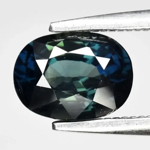1.18ct 7x5.2mm VVS Oval Natural Greenish Blue Sapphire - Heated, Africa Gem