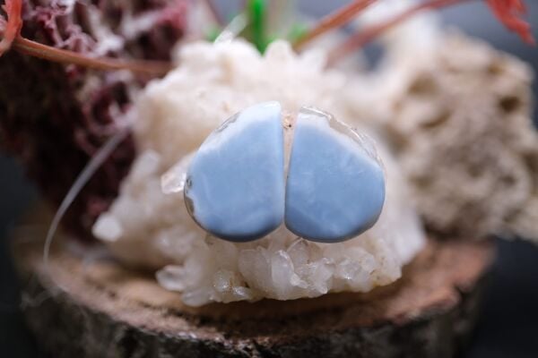 8.65ct 16.4x11.9mm Natural Blue Opal Pair