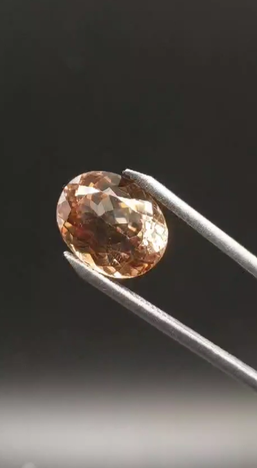 9.58ct 14x11.3mm Oval Natural Champagne Topaz Brazil