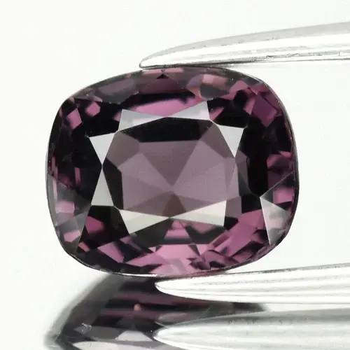 1.19ct 6.7x5.5mm VVS Cushion Natural Purple Spinel - Burma