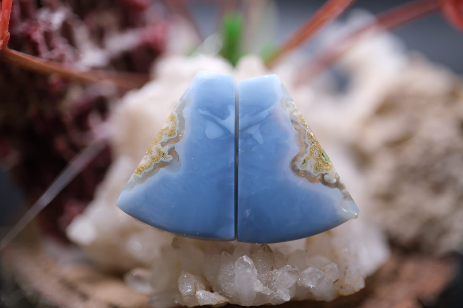 14.45ct 19.1x15.9mm Natural Blue Opal Pair