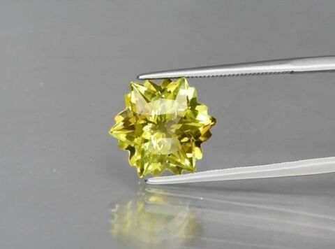 5.21ct 11.4x11.4mm VS Snowflake Natural Lemon Lemon Quartz, Brazil