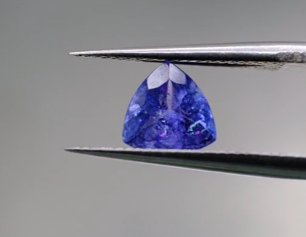 1.12ct 6.8x6.7mm Trillion Natural Tanzanite , Tanzania