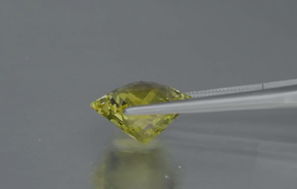 5.21ct 11.4x11.4mm VS Snowflake Natural Lemon Lemon Quartz, Brazil