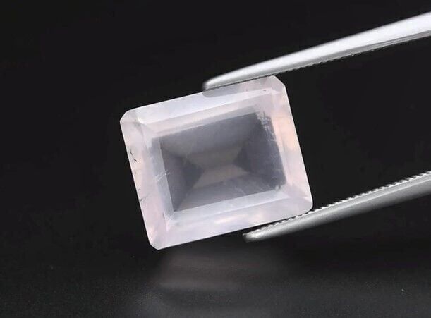 5.93ct 12x10mm Octagon Natural Untreated Pink Rose Quartz, Africa