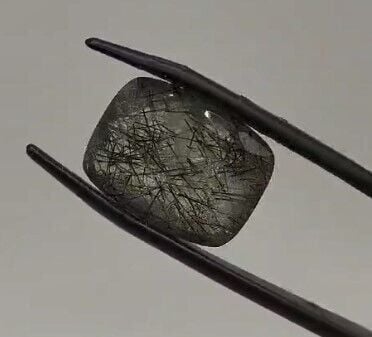 11.10ct 16.2x12.3mm Natural Black Rutilated Quartz