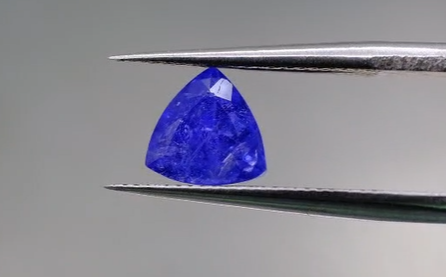 1.71ct 7mm Trillion Natural Tanzanite , Tanzania