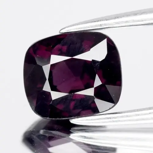 1.22ct 6.5x5.5mm VS Cushion Natural Wine Purple Spinel - Burma