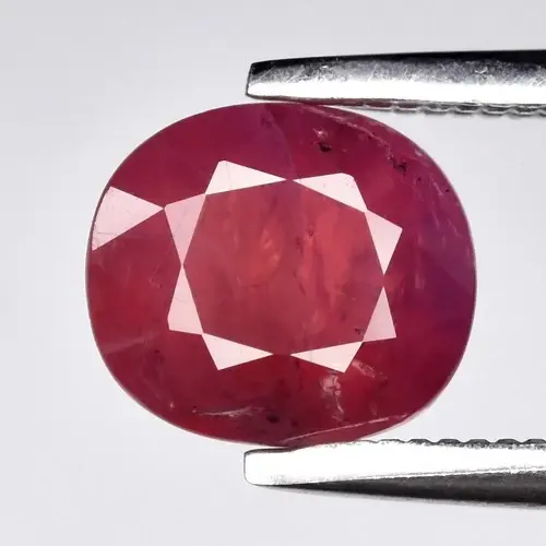 1.22ct 	6.7x 6.0mm Cushion Natural Orangish Purple Spinel - Mahenge, Tanzania