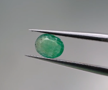 0.58ct 6.3x4.9mm Oval Natural Emerald , Zambia
