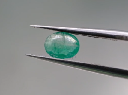 0.59ct 6.3x4.9mm Oval Natural Emerald , Zambia