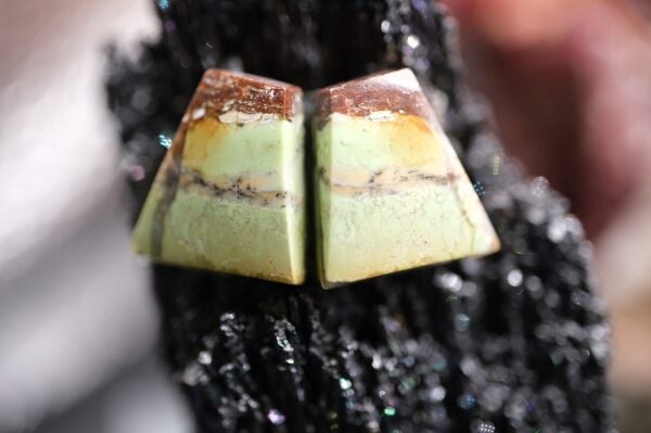 11.55ct 13x12.1mm Natural Yellow Septerian Pair