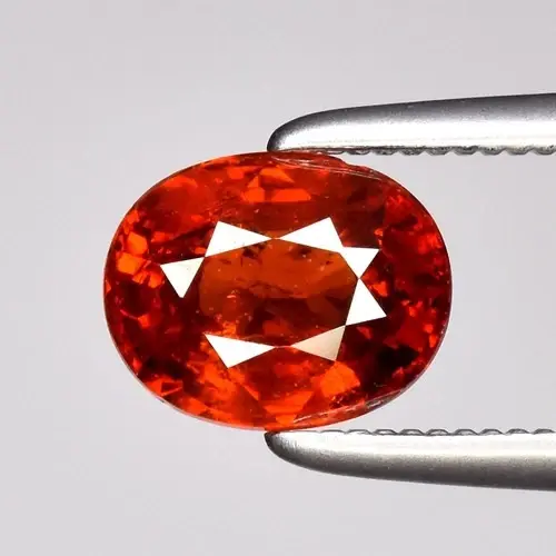 1.24ct 6.5x5.2mm Oval Natural Orange Spessartite Garnet - Nigeria