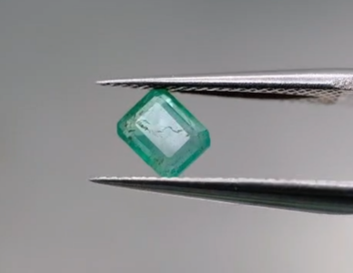 0.65ct 5.4x4.3mm Octagon Natural Emerald , Zambia
