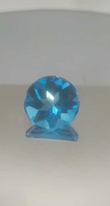 4.41ct 10mm Round Natural Swiss Blue Topaz