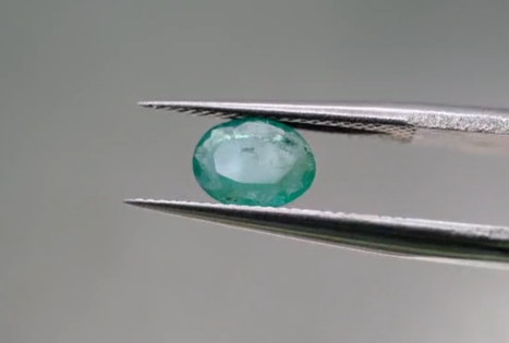 0.71ct 6.9x5.3mm Oval Natural Emerald , Zambia