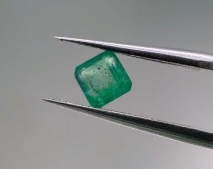 0.78ct 5x5mm Octagon Natural Emerald , Zambia